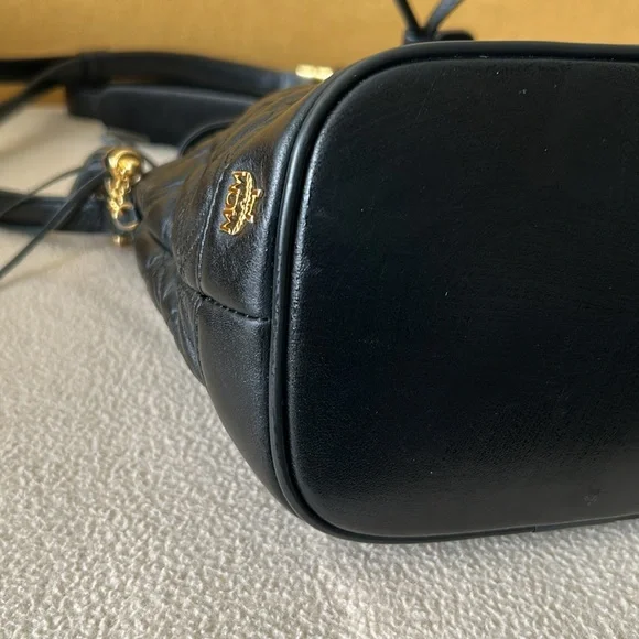 MCM Women’s Quilted Leather Bucket Bag - Picture 6 of 16